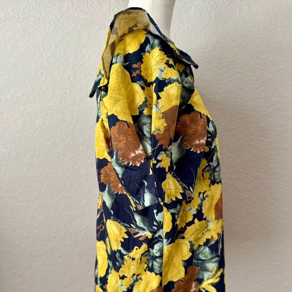 New Sea New York Ella Floral V-Neck Blouse Top Ruffle Women's Size 0 - Picture 3 of 7